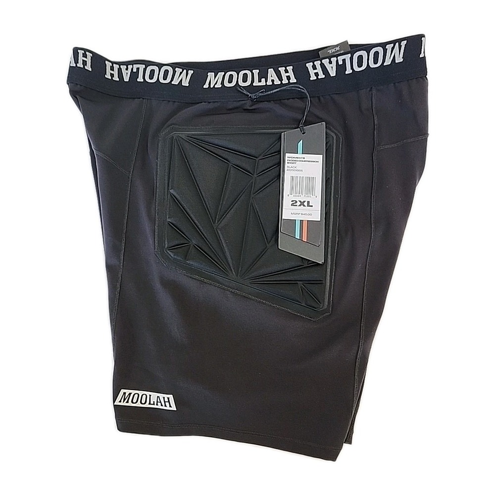 Moolah Kicks  Black Padded Compression Shorts Women's XXL Active Elastic‎ Sport